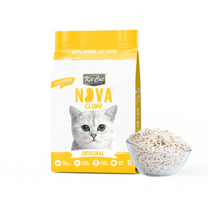 Lot de 2 Kit Cat SoyaClump Pack Économique - Litière Végétale Originale pour chats 7 L