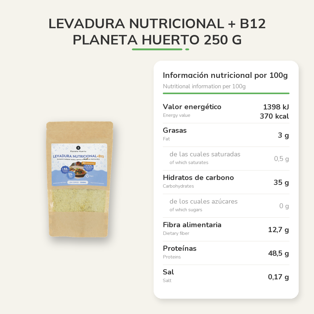 Información nutricional