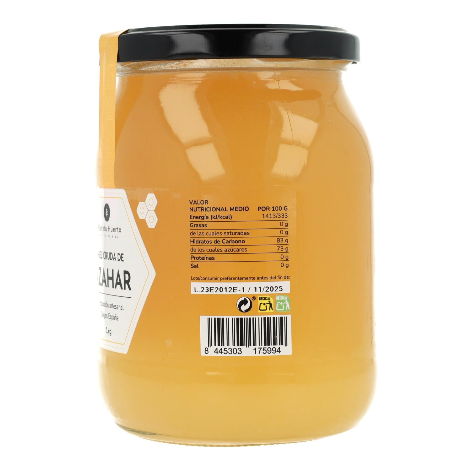 Miel Cruda de Azahar Planeta Huerto 1 Kg