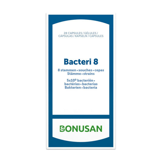 Bacteri 8 cápsulas Bonusan 28 cápsulas gastrorresistentes