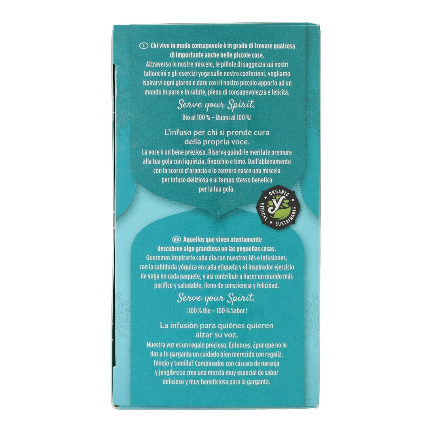 Yogi Tea BIO Voz Clara, 17 bolsitas