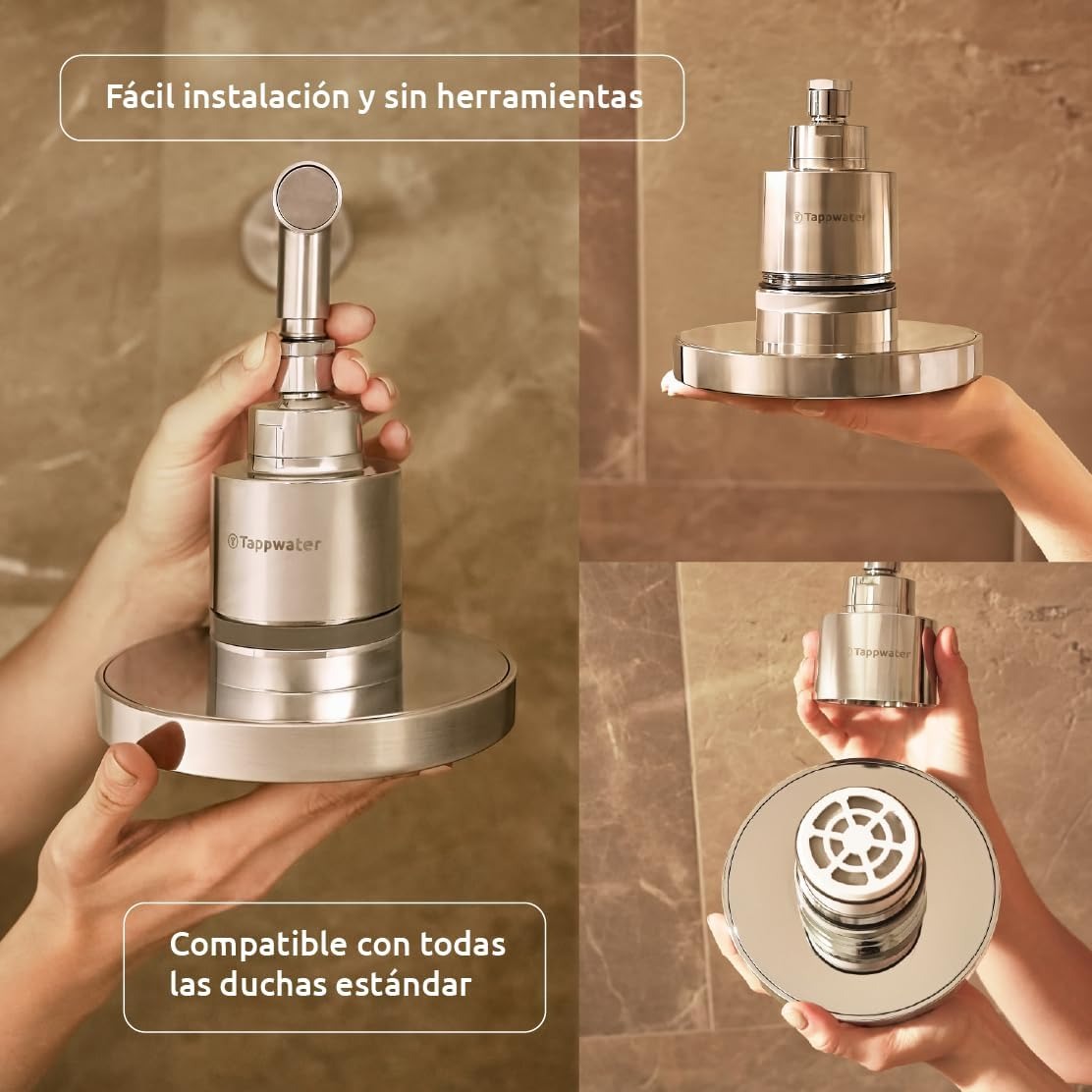 Cabezal de ducha con filtro ShowerPro Rain SMR Tappwater