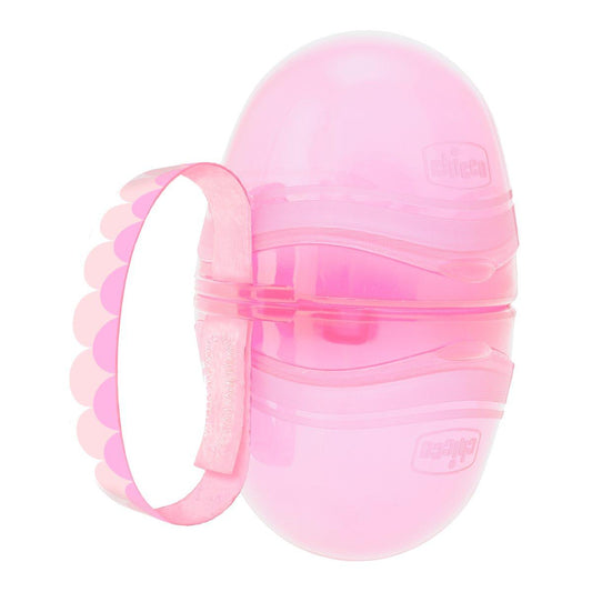 Portachupetes doble Chicco rosa