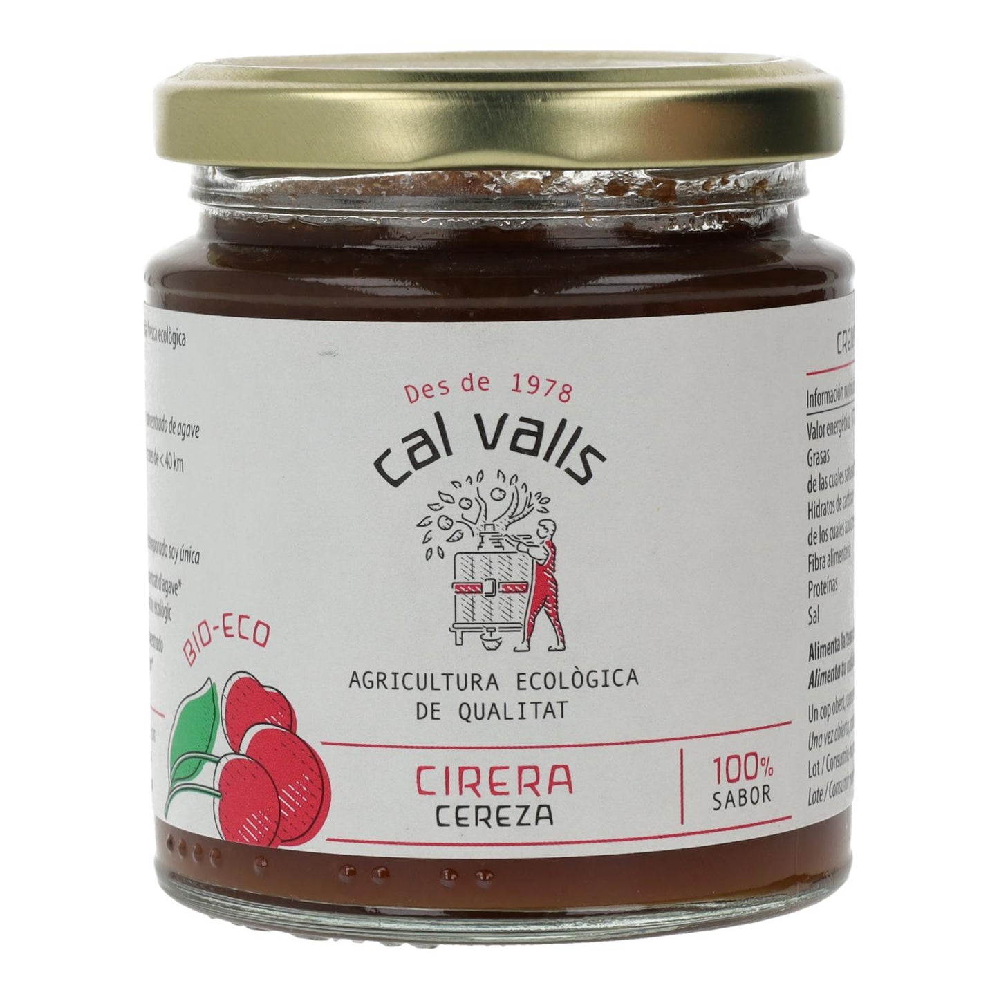 Mermelada cereza ECO Cal Valls, 240 g