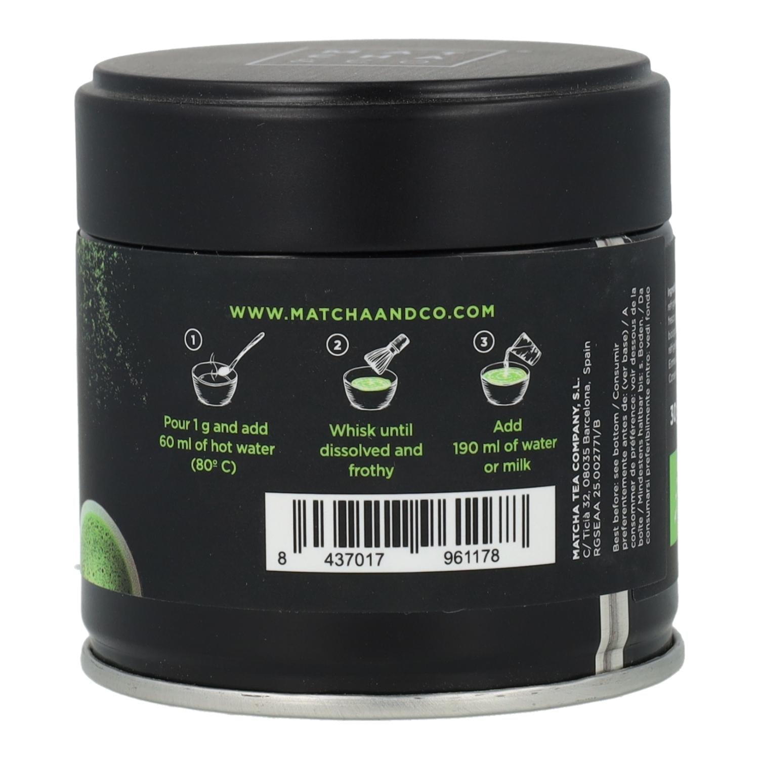 Té Matcha Premium Ceremonial 100% ecológico Matcha & CO 80 g
