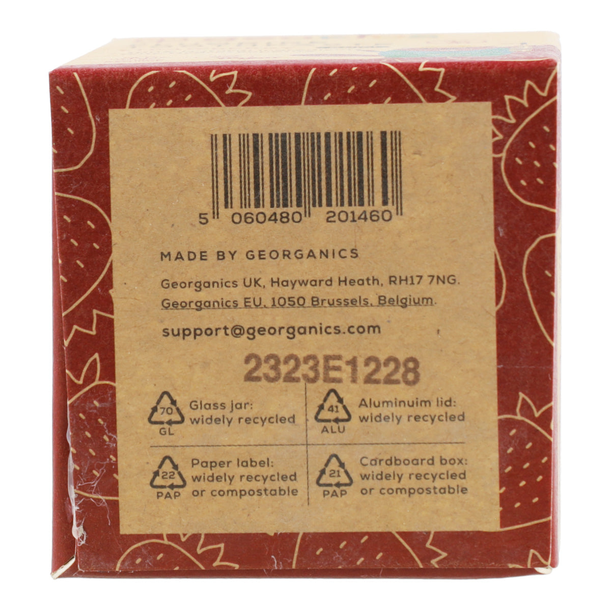 Pasta de dientes con flúor Fresa Georganics 60 ml