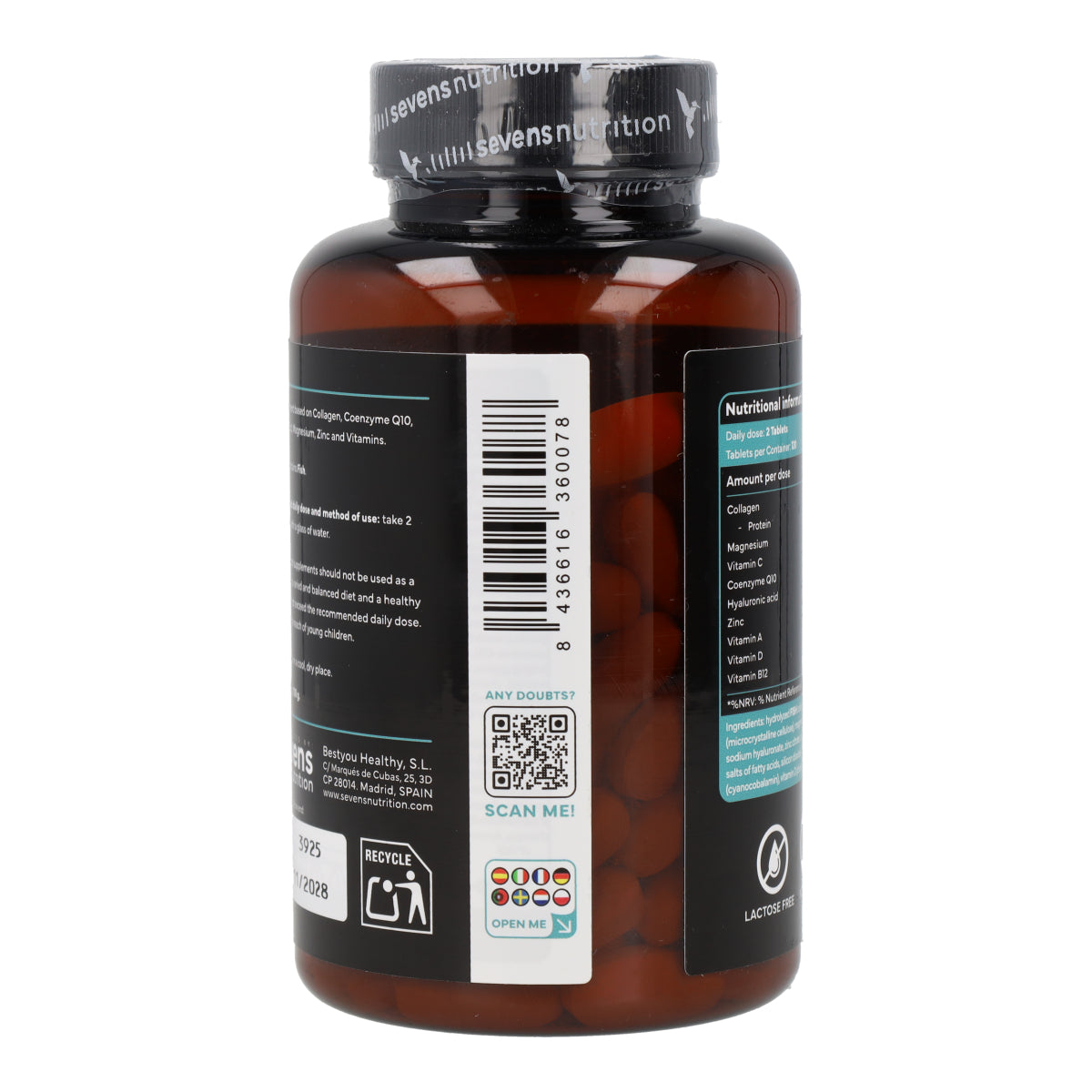 Collagène avec Magnésium Sevens Nutrition 120 gélules