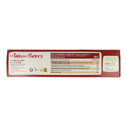 Tostadas Crujientes Crackers con Castaña BIO Le pain de fleurs 300 g