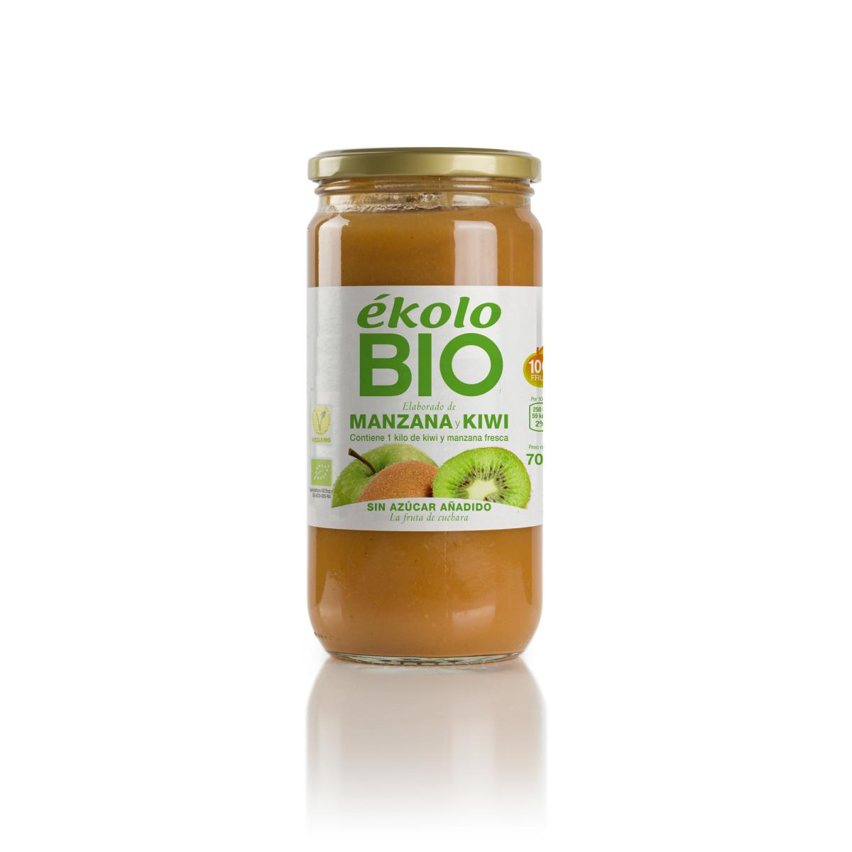 Elaborado de Manzana y Kiwi Ecológica sin azúcares añadidos Ékolo 700 g