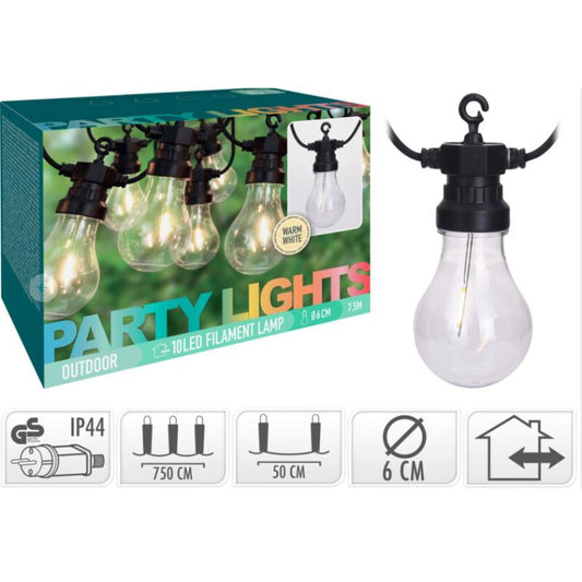 Guirnalda LED 10 bombillas Blanco