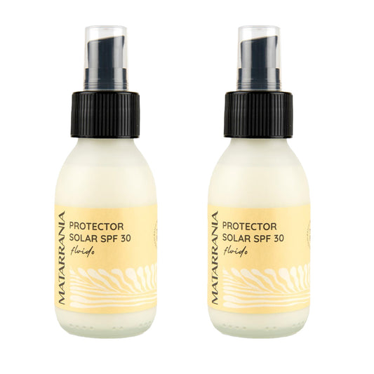 Pack 2x Protector Solar Fluido 30 SPF BIO Matarrania 100 ml