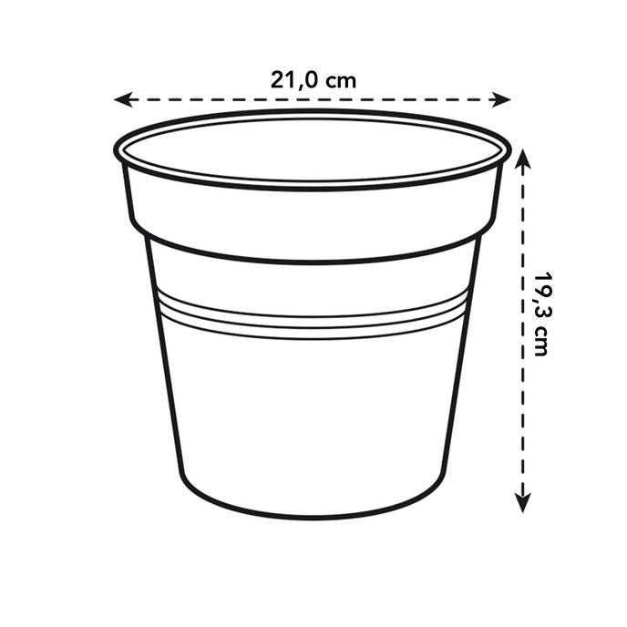 Maceta Green Basics Elho Antracita 21 cm