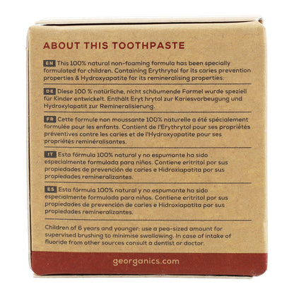 Pasta de dientes con flúor Fresa Georganics 60 ml
