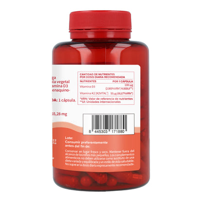 Vitamina D3 & K2 (Mk7) Planeta Huerto 90 Caps