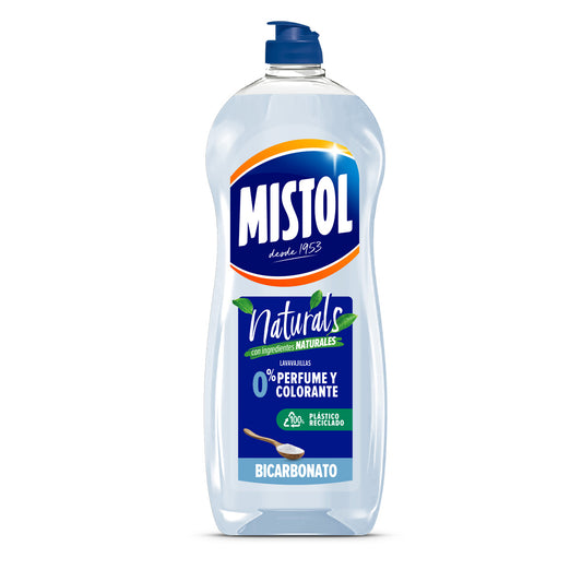Lavavajillas a mano concentrado bicarbonato Mistol Naturals 650 ml