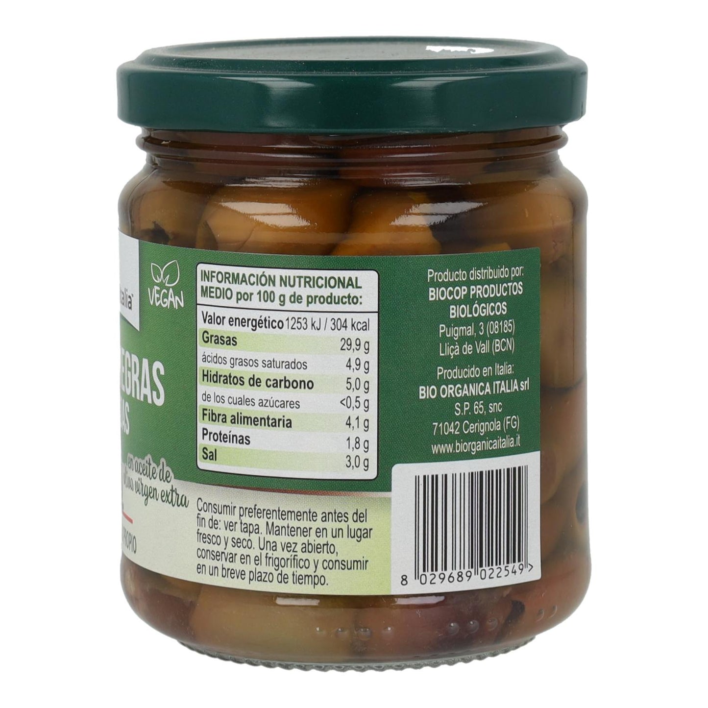 Aceitunas Mezcla Bio Organica Italia 350 gr