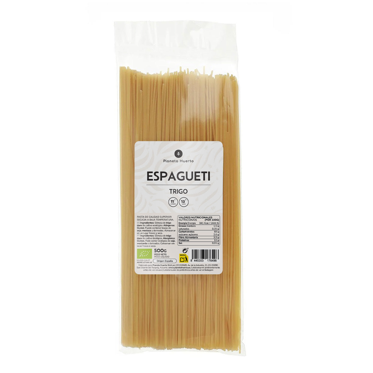 Spaghetti de blé ECO Planeta Huerto 500gr