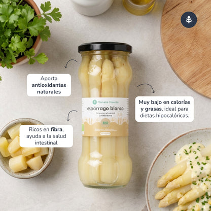 Asperges blanches épaisses ECO Planeta Huerto 340 g