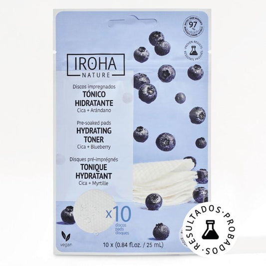 Discos tonificantes Hidratantes y reconfortantes Iroha Nature 10 discos