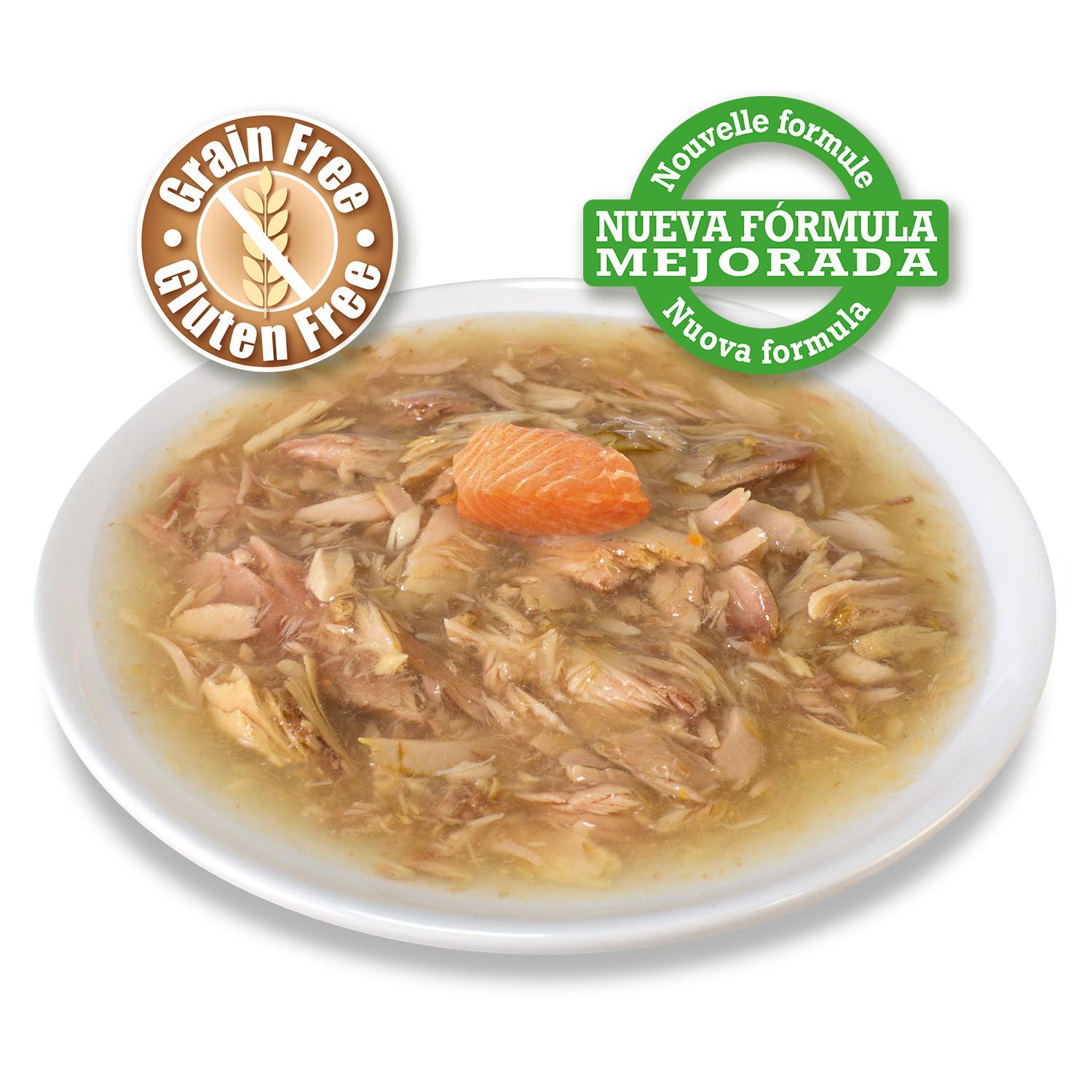 Atún blanco y salmón en salsa Arquivet 80 g Comida húmeda para gatos
