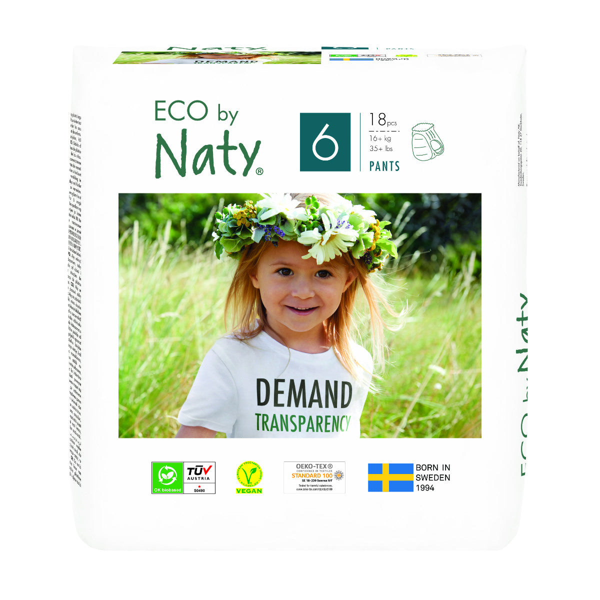Bragapañal Nº 6 Naty 16+ kg, 18 ud