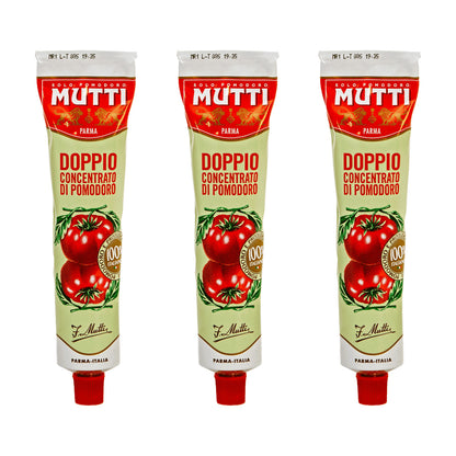 Pack 3x Pasta de Tomate Doble Concentrada Mutti 130g