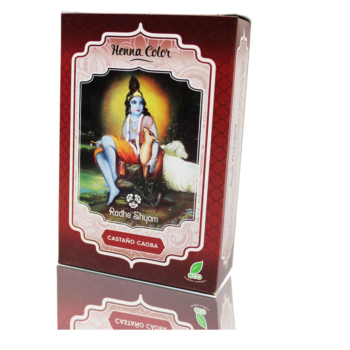 Henna polvo castaño caoba Radhe Shyam 100 g