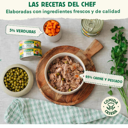 Pack 6x Cazuela de pollo para gatos 80 g + Regalo: Tapa reutilizable para latas, Wild Balance