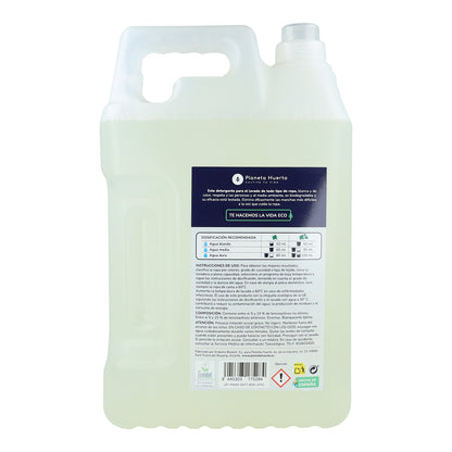 Detergente Líquido Ropa ECO Sín Perfume Planeta Huerto 5 Litros