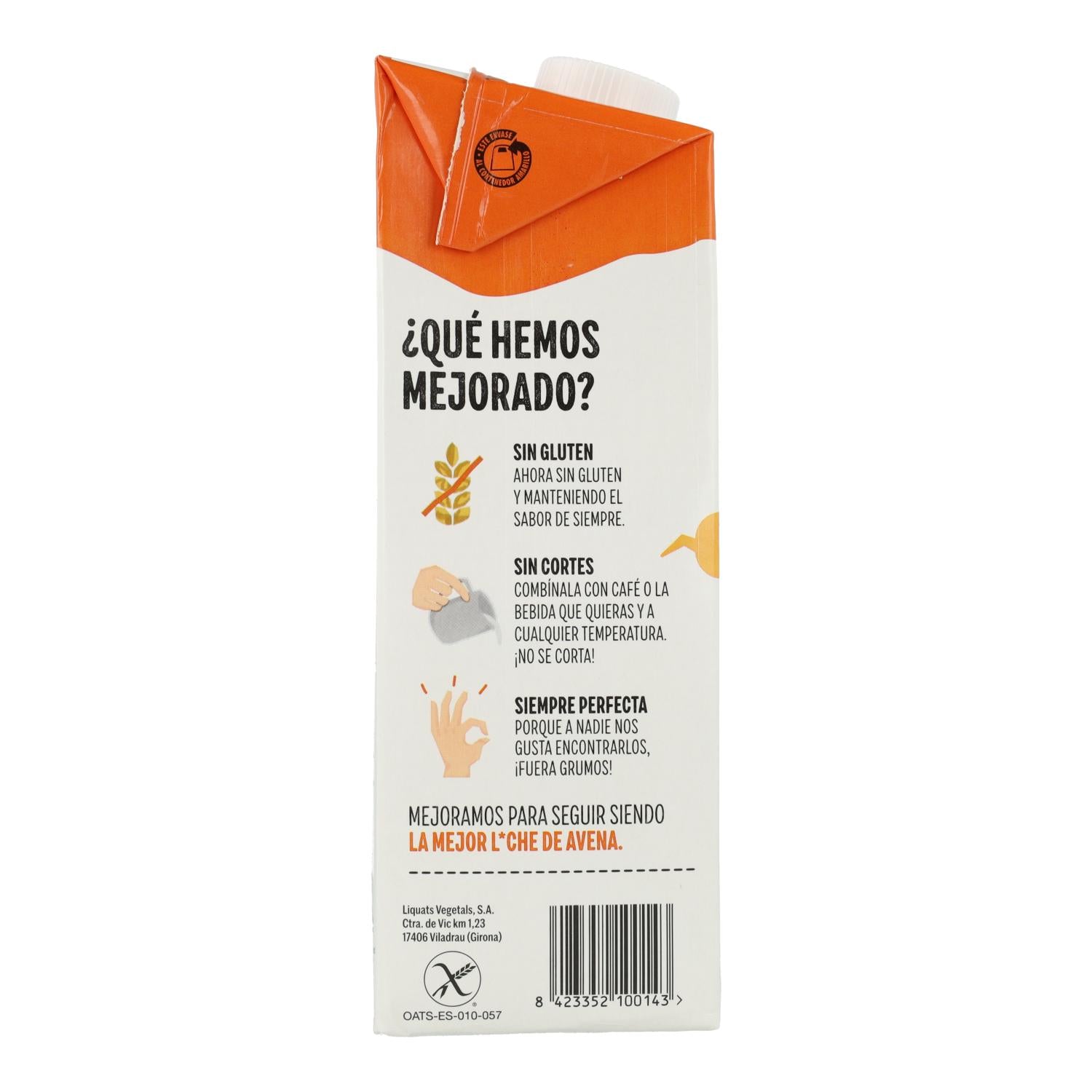 Bebida de Avena Sin Gluten YOSOY 1L