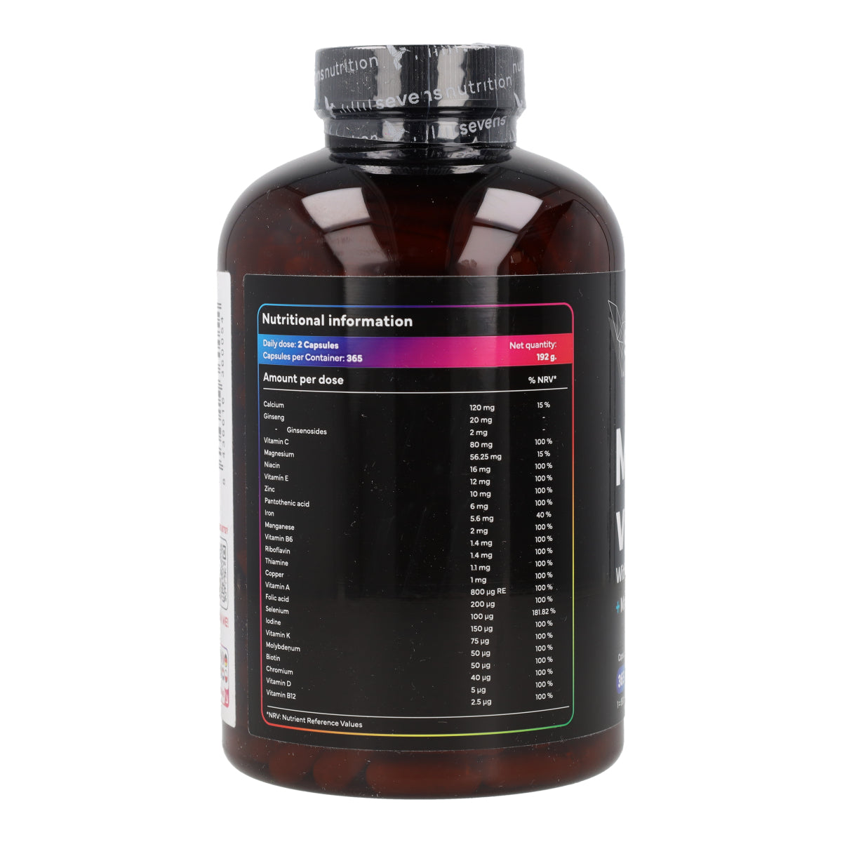 Multivitamines Sevens Nutrition 365 capsules