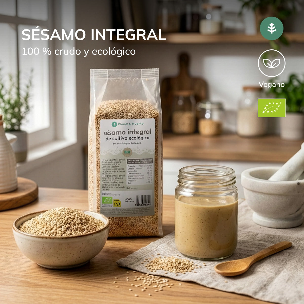 Sésamo integral crudo ECO Planeta Huerto 500 g
