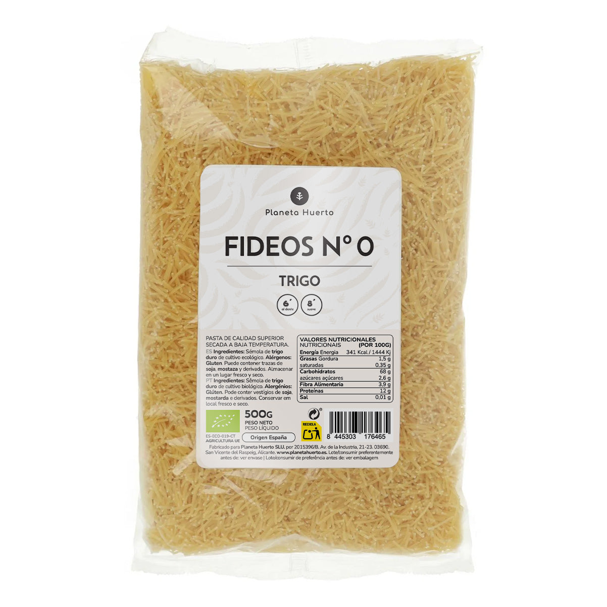 Nouilles nº0 de blé ECO Planeta Huerto 500gr