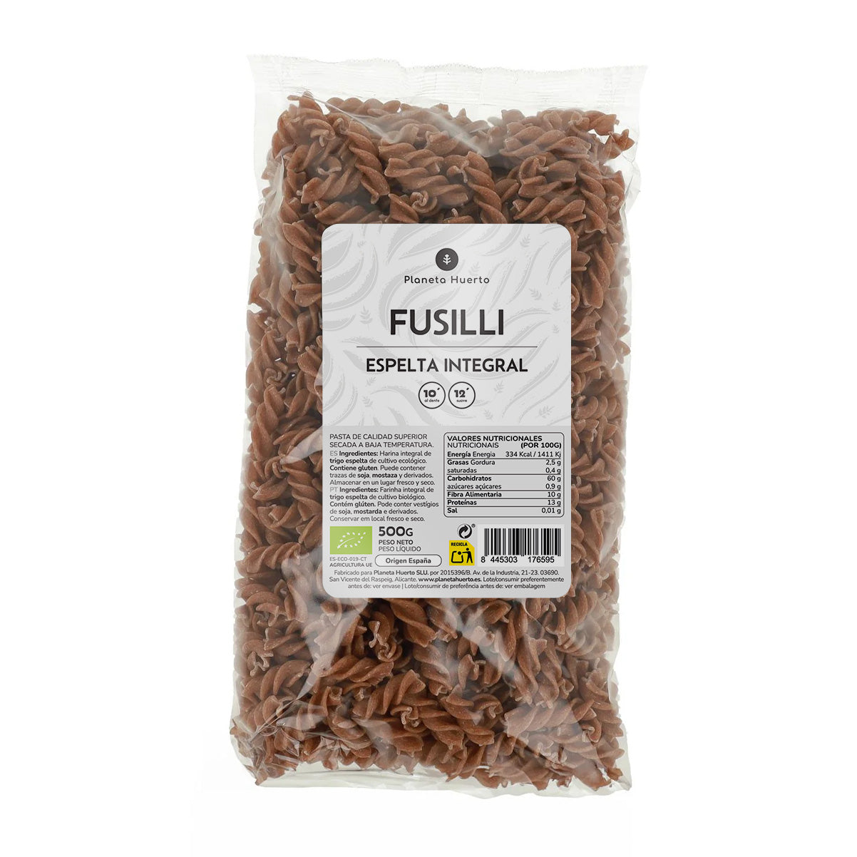 Fusilli d'épeautre complet BIO Planeta Huerto 500g