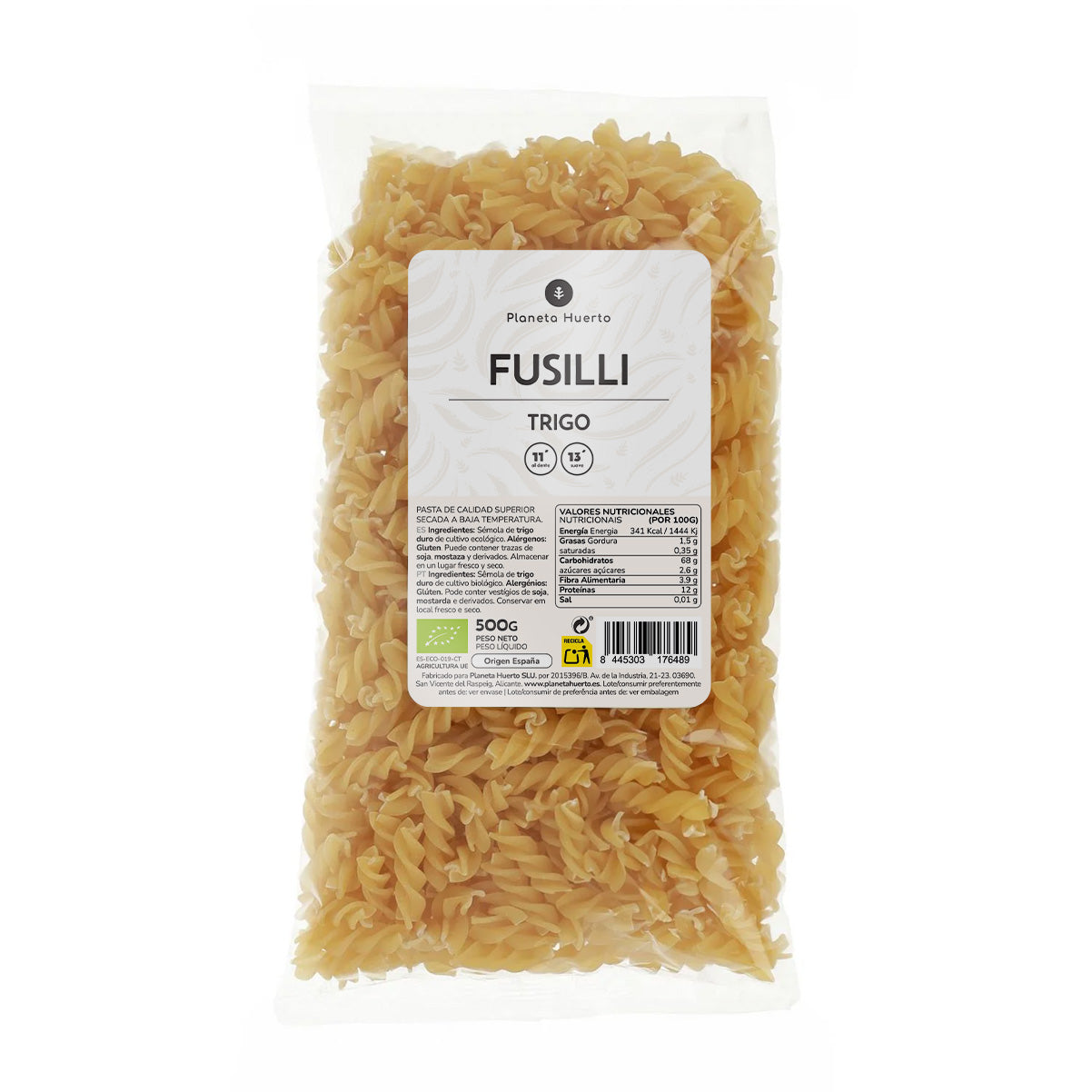 Fussilli de blé ECO Planeta Huerto 500gr