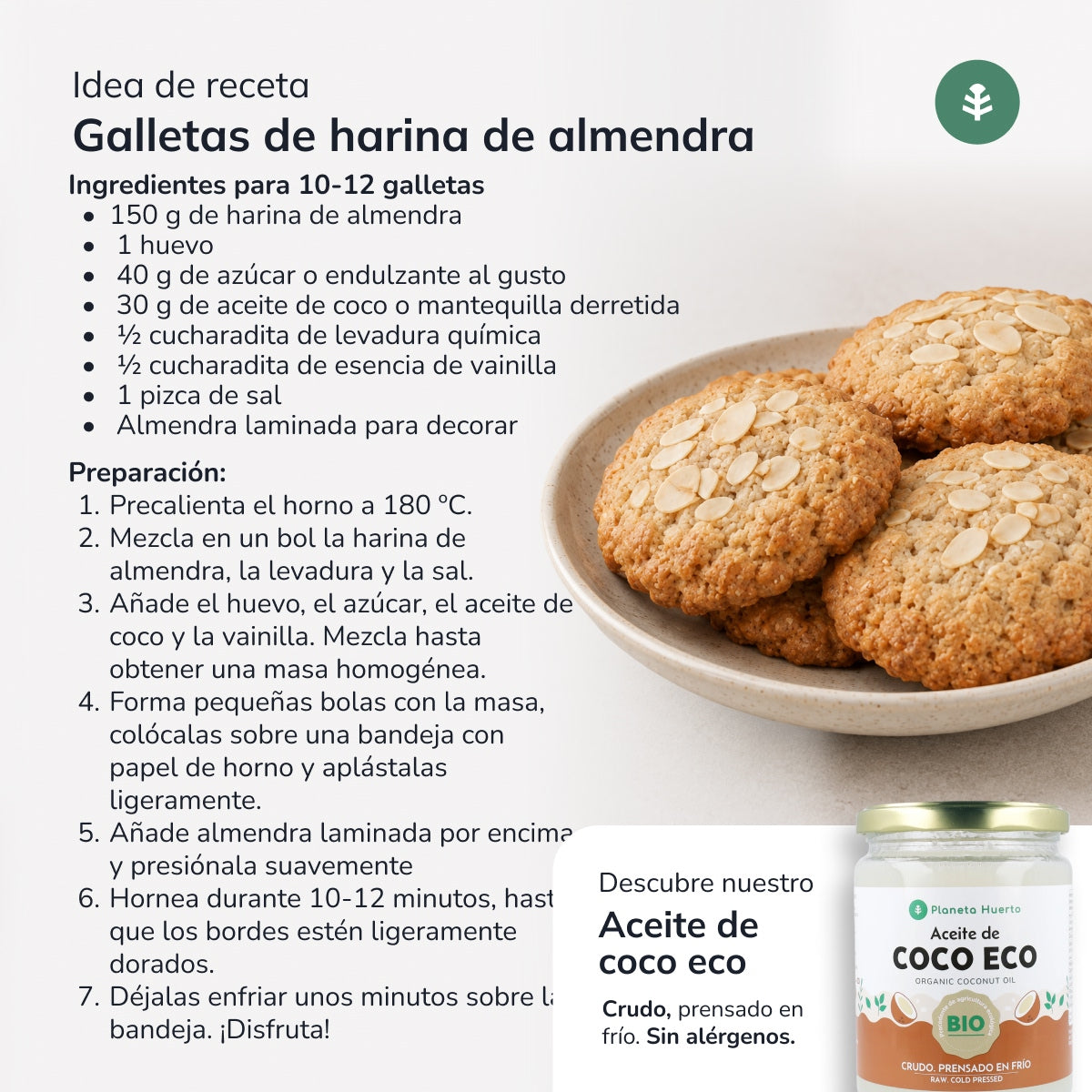 Farine d'amande sans gluten ECO Planeta Huerto 400g
