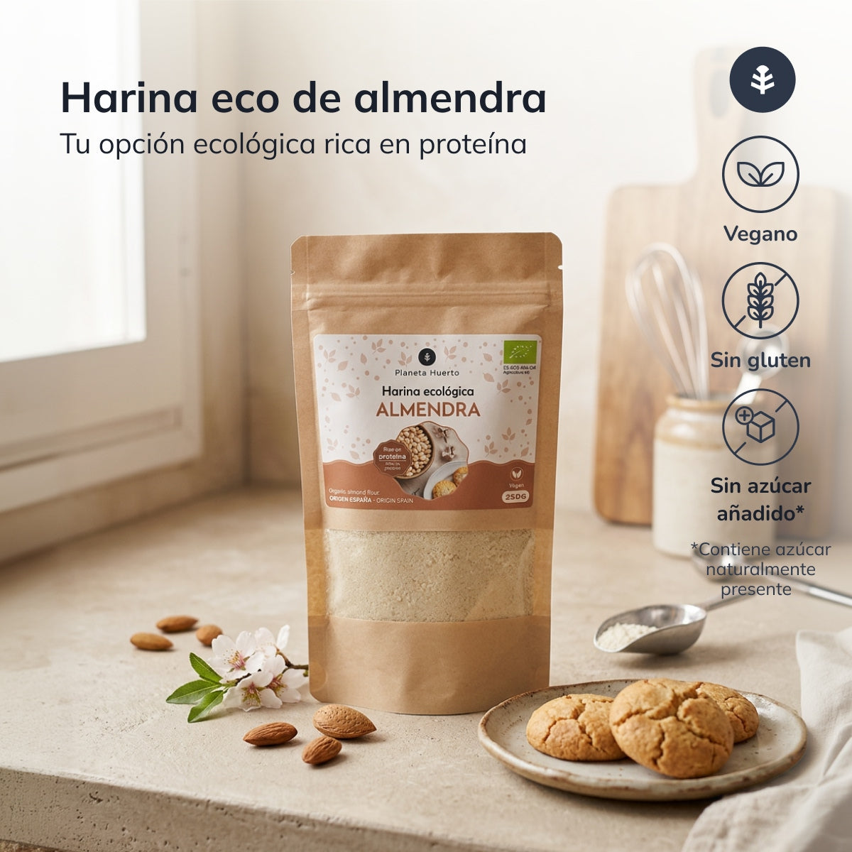 Harina de almendra ECO Planeta Huerto 250 g