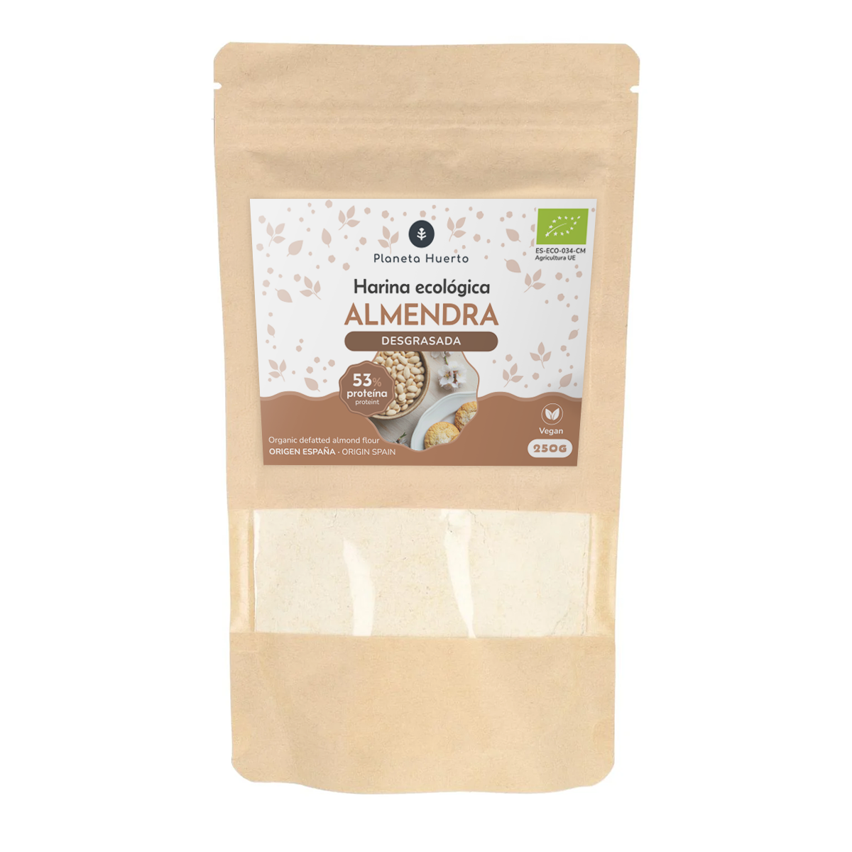 Farine d'amande dégraissée (protéine d'amande) ECO Planeta Huerto 250 g