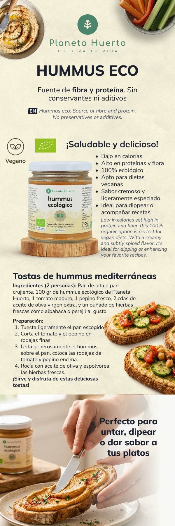 Houmous ECO Planeta Huerto 210 g