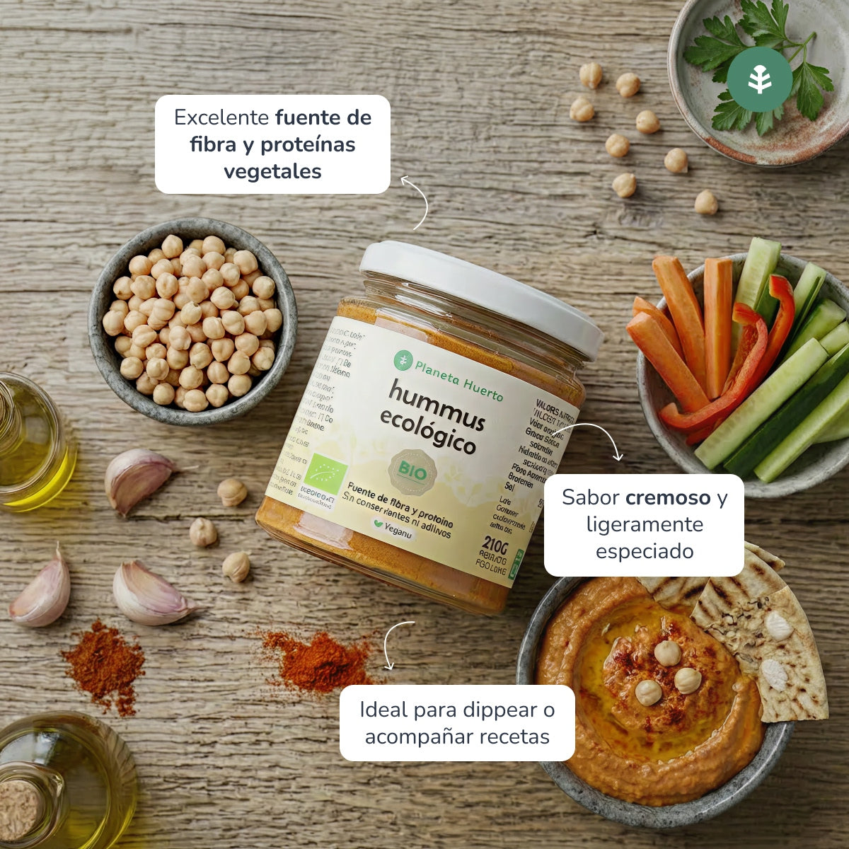 Houmous ECO Planeta Huerto 210 g