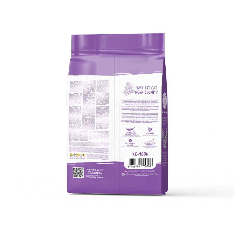 Pack de 2x Kit Cat Litière Eco SoyaClump Pack Économique - Lavande 7 L Litière pour chats
