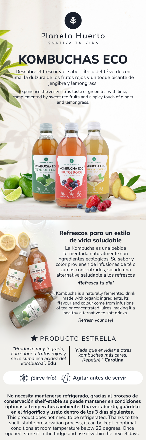 Kombucha ECO Fruits rouges Planet Orchard 330 ml