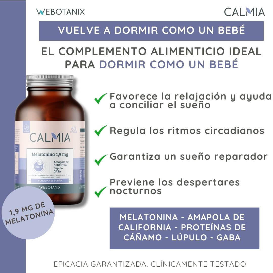 Calmia Noche Mélatonine 1,9 mg  WeBotanix 60 gélules