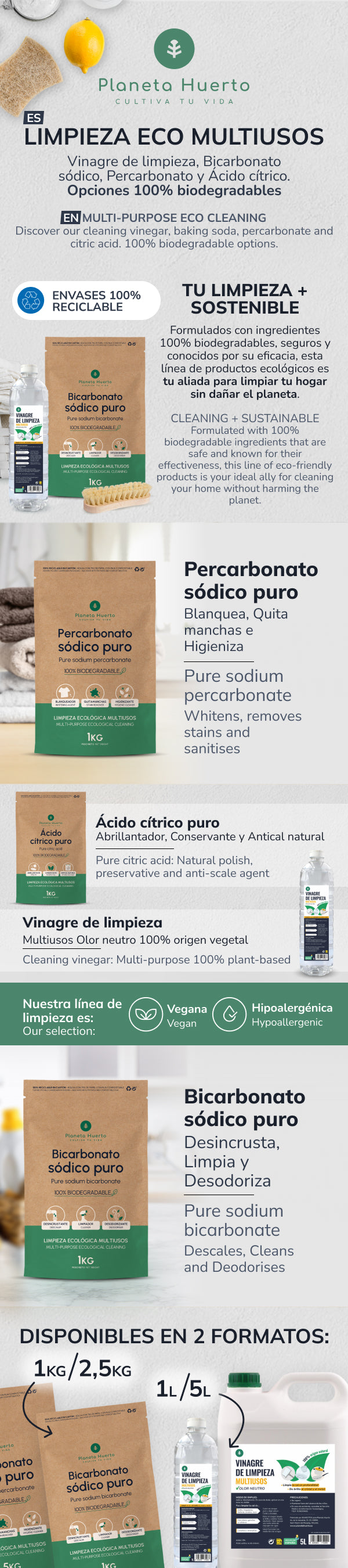 Bicarbonate de sodium Planeta Huerto 1 Kg