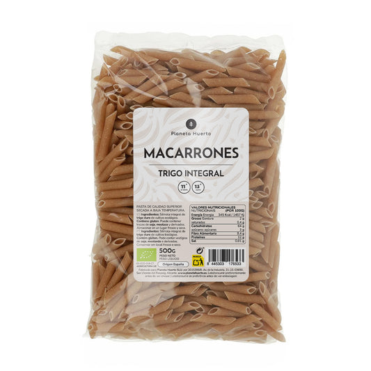 Macaroni de blé entier ECO Planeta Huerto 500gr