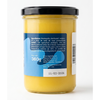 Beurre clarifié Ghee 100 % naturel Vegetalia 450 ml