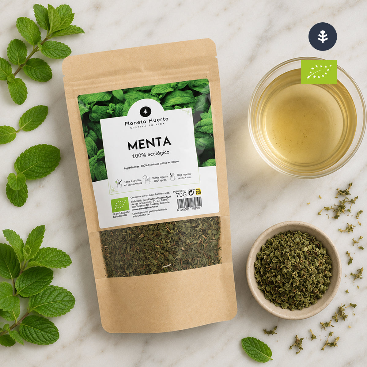 Infusion de menthe poivrée ECO Planeta Huerto 70g