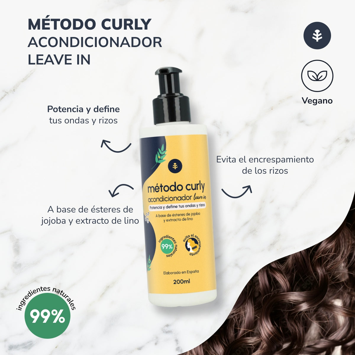 Curly Method Pack : shampoing, masque et laisser agir Planeta Huerto
