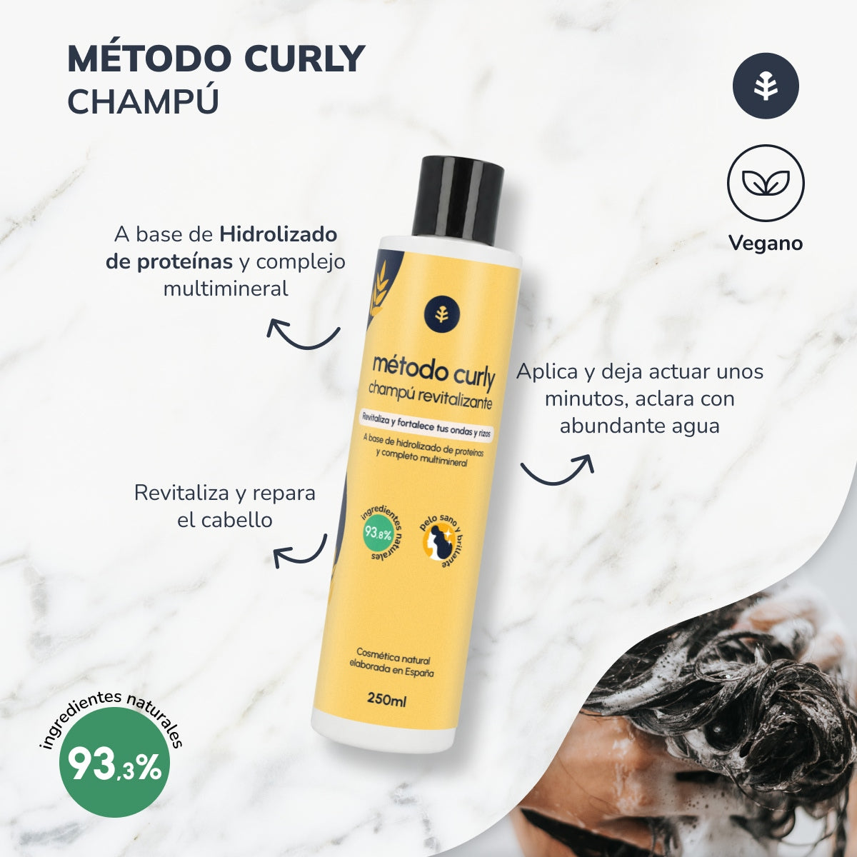 Shampooing aux protéines hydrolysées Curly Method Planet Orchard 250 ml