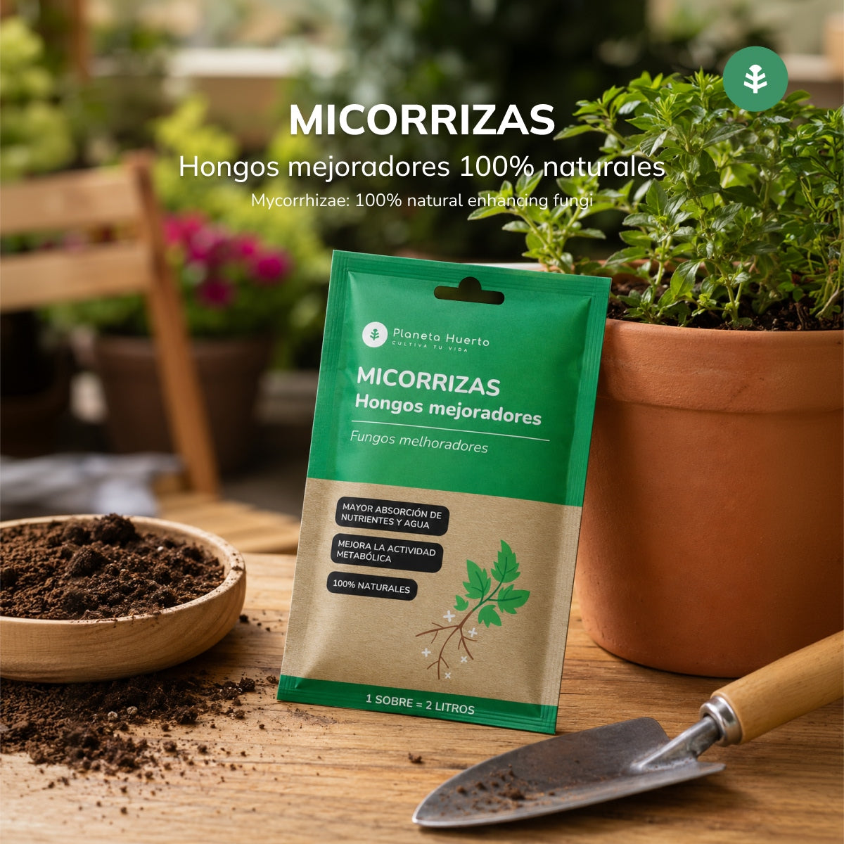 Mycorhizes Planeta Huerto Sachet pour 2 L